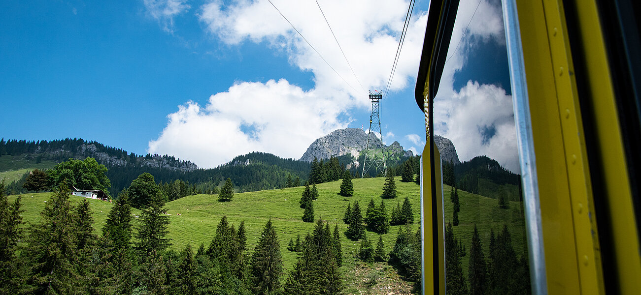 Riding on the Wendelsteinbahn to Mt. Wendelstein