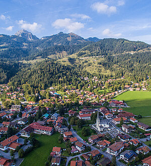 Blick auf Bayrischzell von Oben