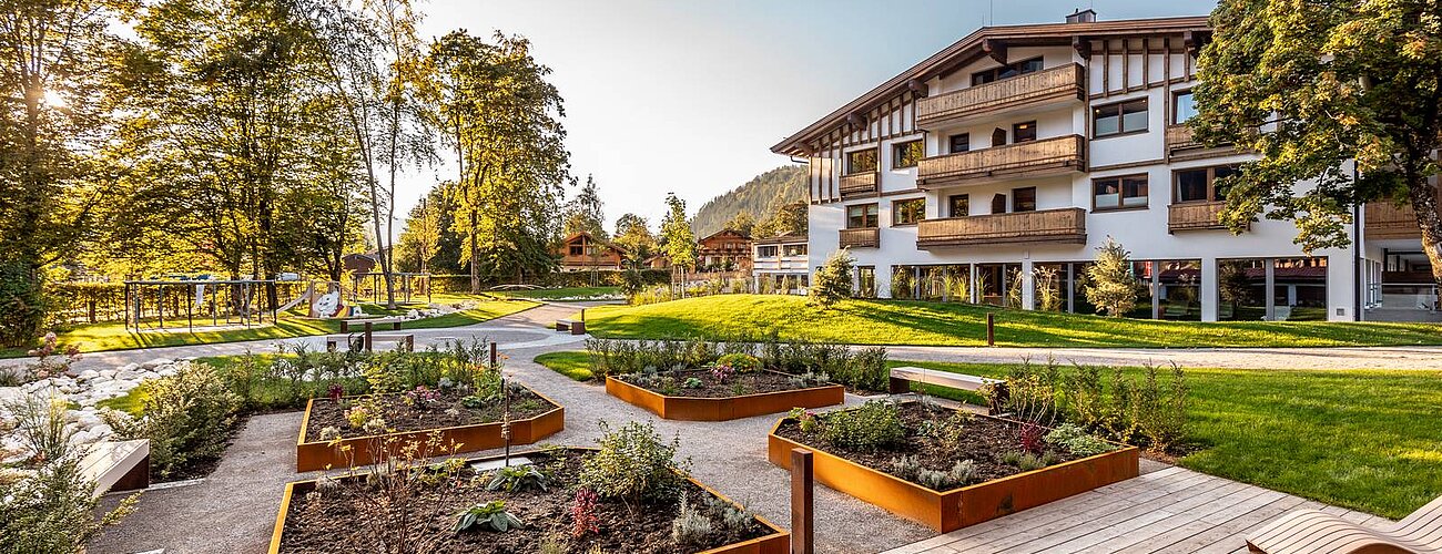 Gartenanlage des Familotel - Das Bayrischzell