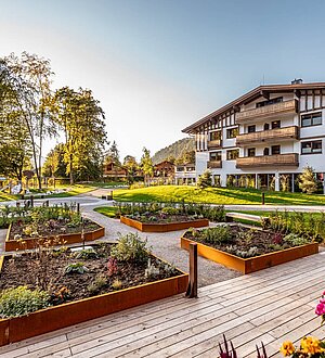 Gartenanlage des Familotel - Das Bayrischzell