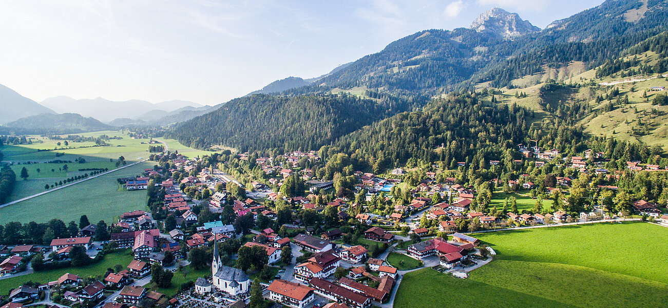 Bird's eye view of Bayrischzell