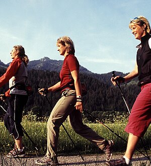 Nordic walking in nature