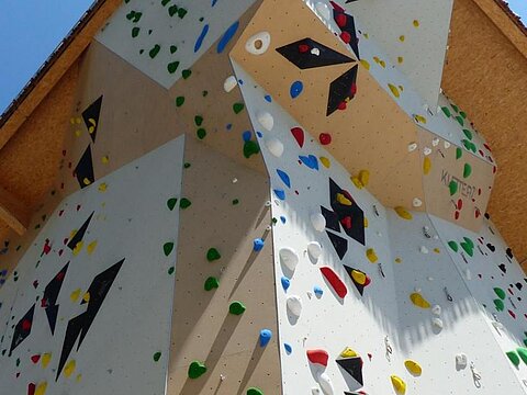 Outdoor climbing wall